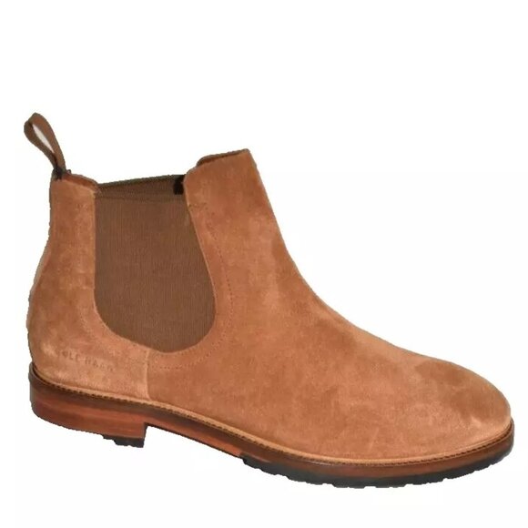 New! Cole Haan Men\'s Berkshire Suede Chelsea Boot Sz 8.5 M Leather C37578 DD406 main image 5